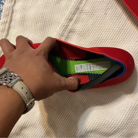 Rothy's The round flat toe Red Shoes size 8 - Picture 5 of 7